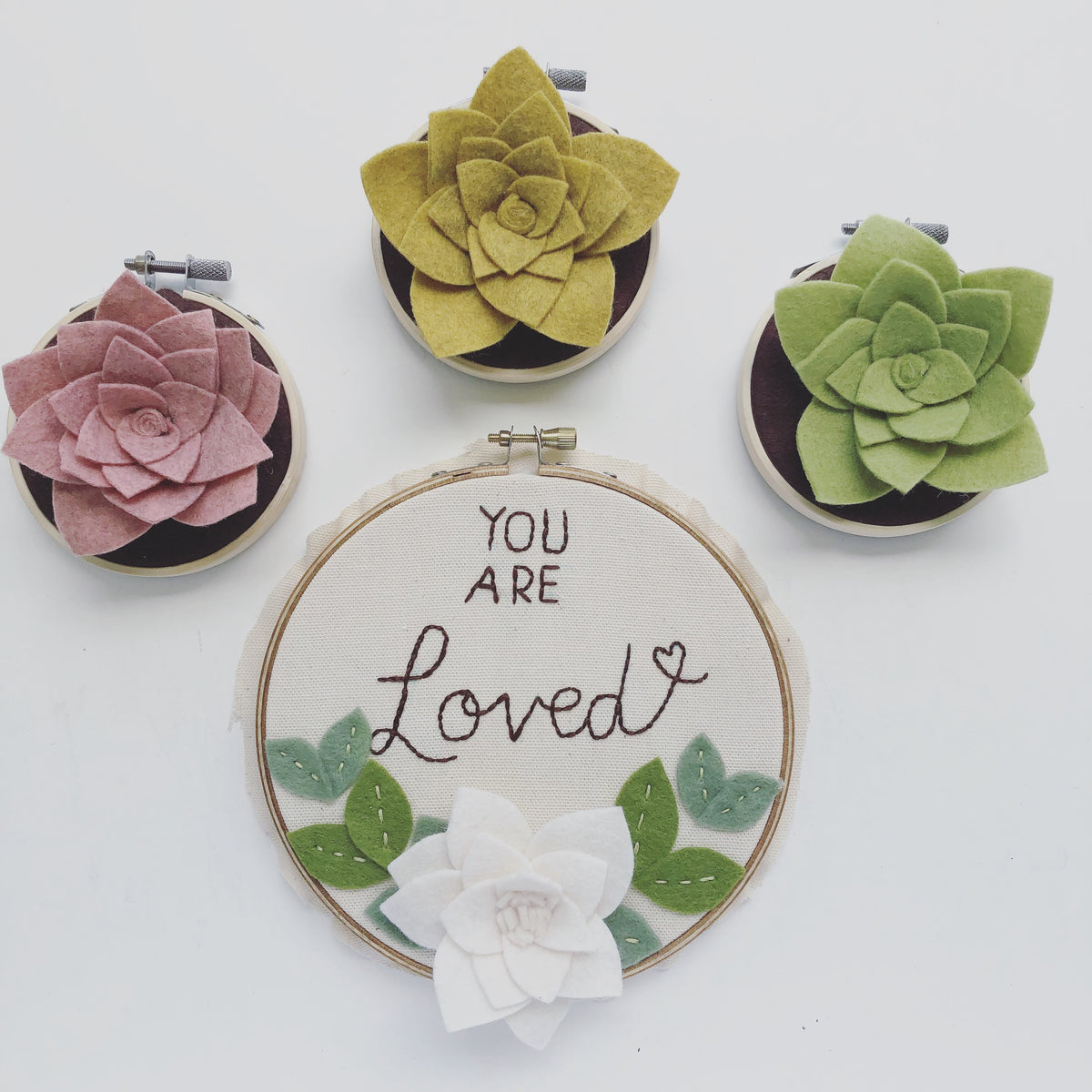 You Are Loved Embroidery Hoop Art - 4 inch – Catshy Crafts