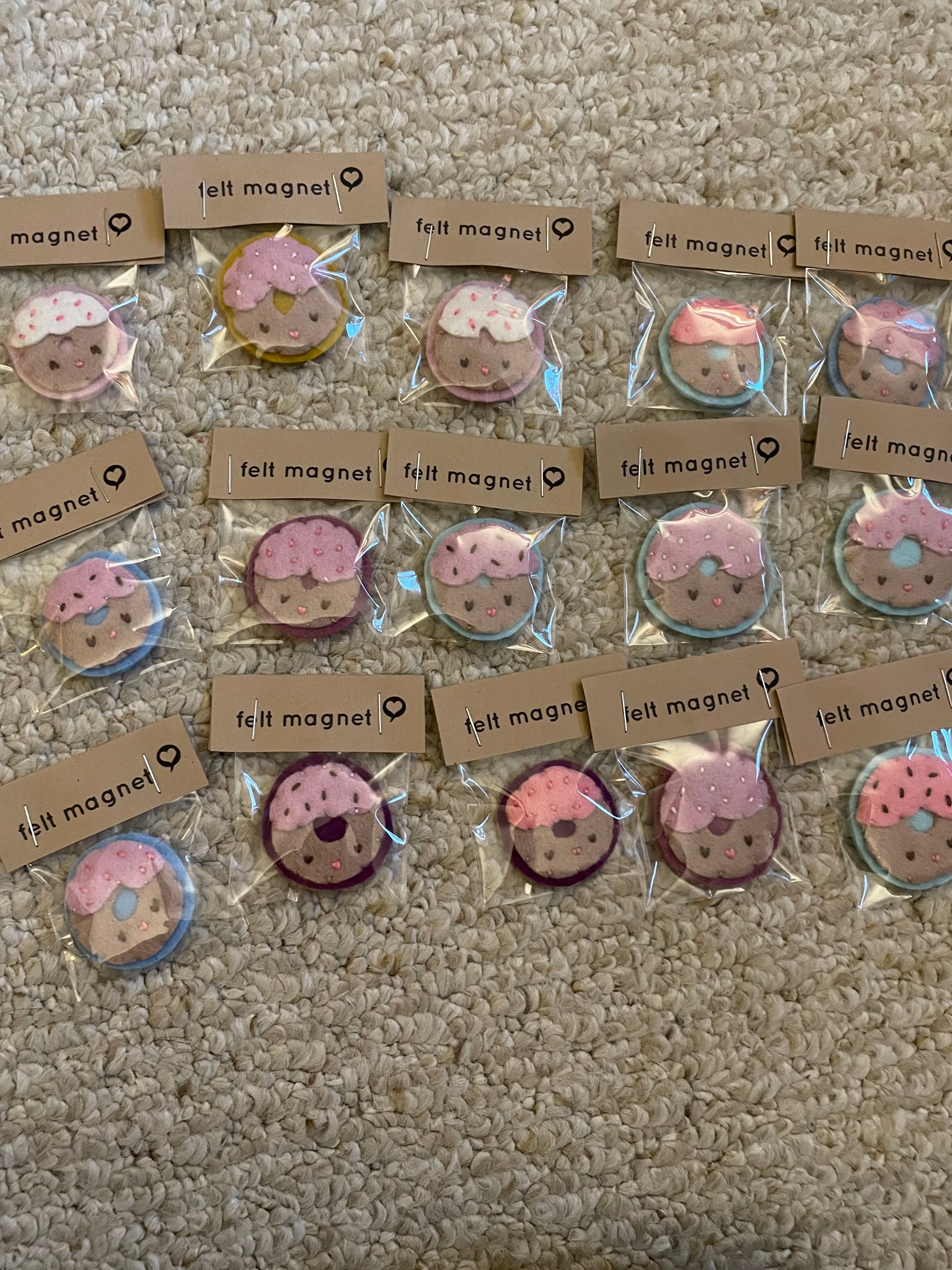 Kate's Custom Order 1/2025 : 3 Donut Bookmarks + 15 Donut Magnets