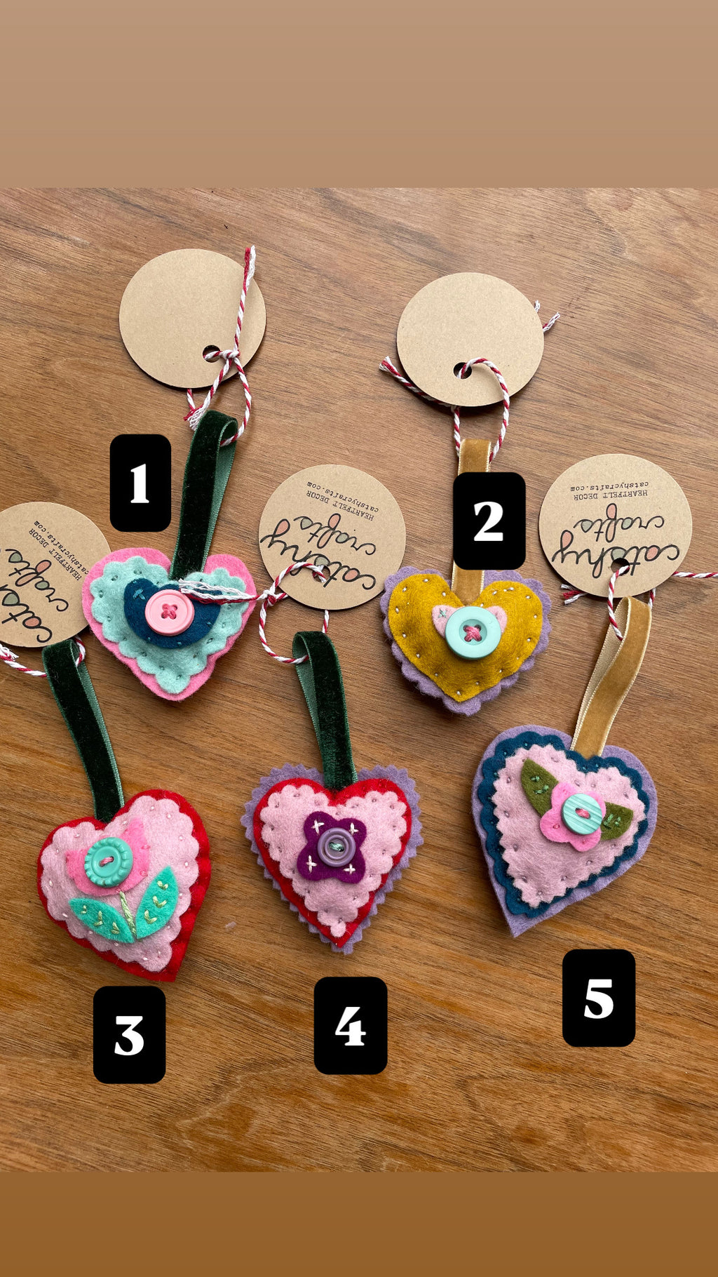 Embroidered Puffed Heart ❤️ Ornaments (2025)