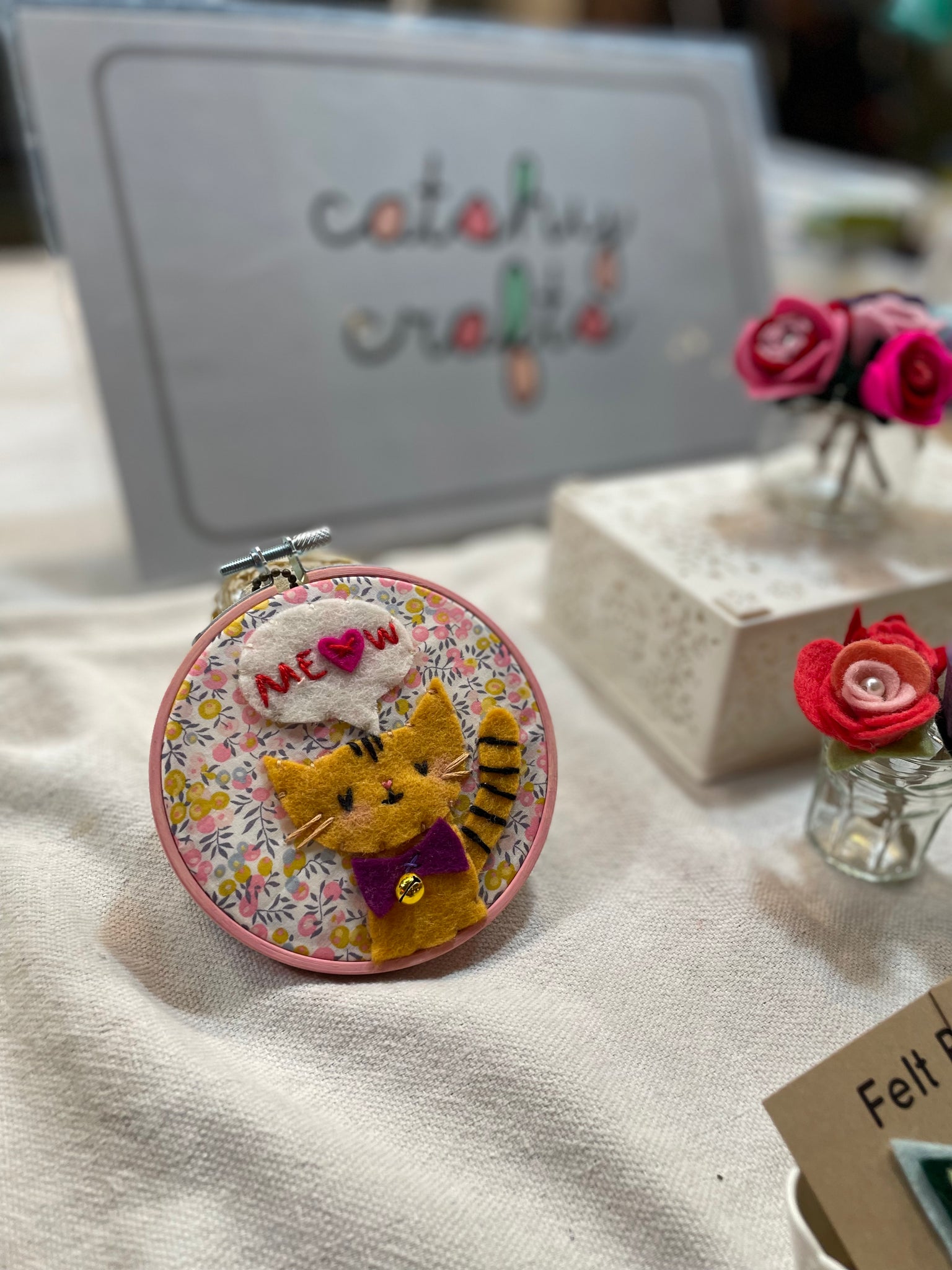 Meow Striped Cat ornament