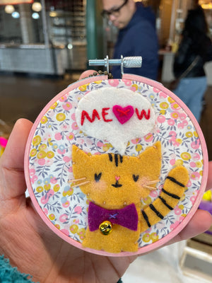 Meow Striped Cat ornament