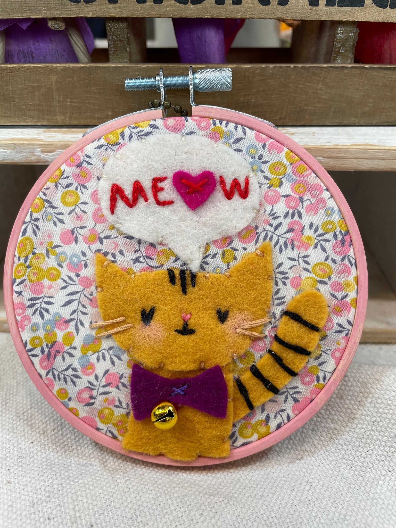 Meow Striped Cat ornament