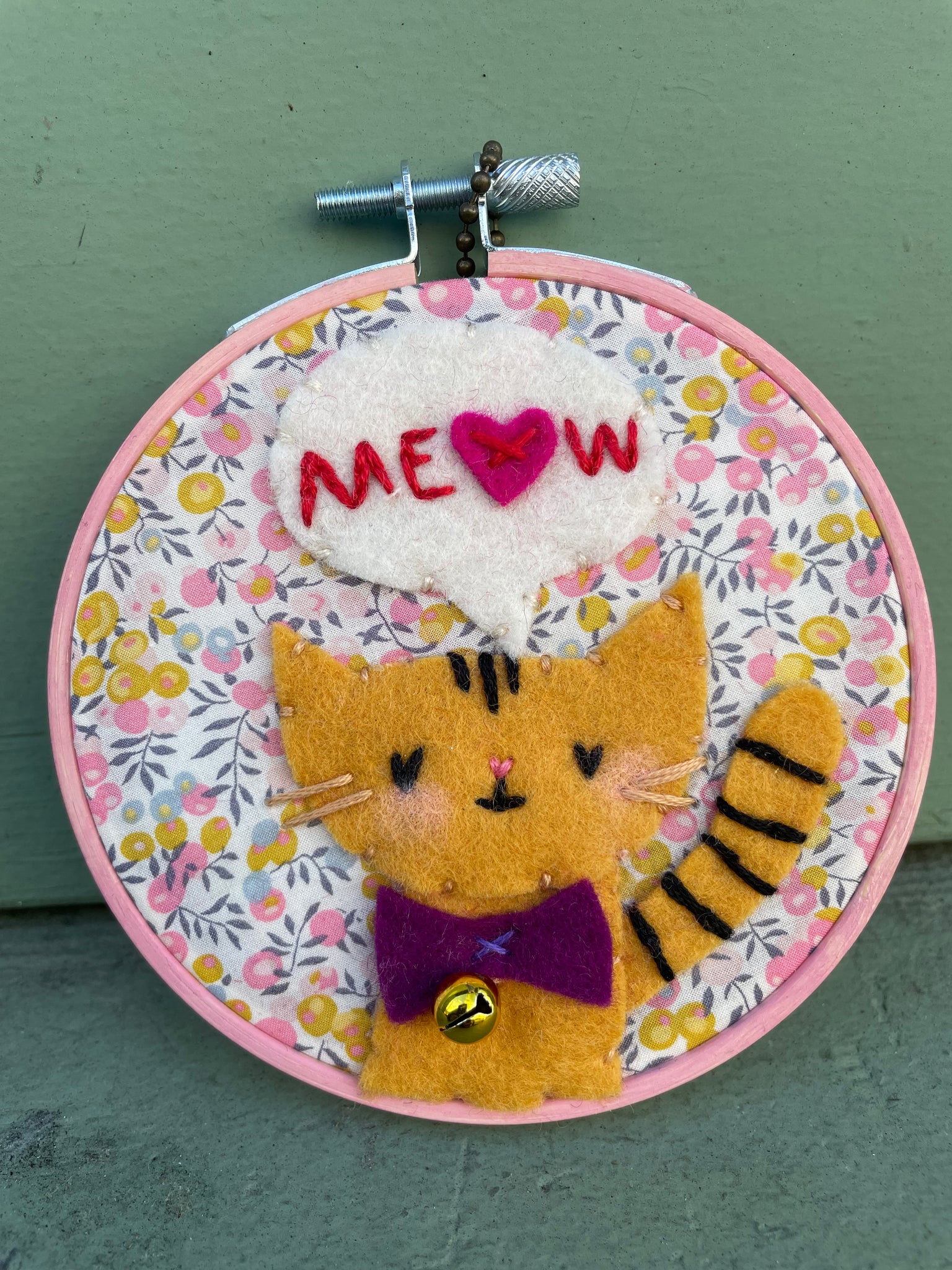 Meow Striped Cat ornament