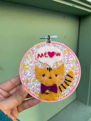 Meow Striped Cat ornament
