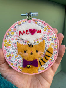 Meow Striped Cat ornament