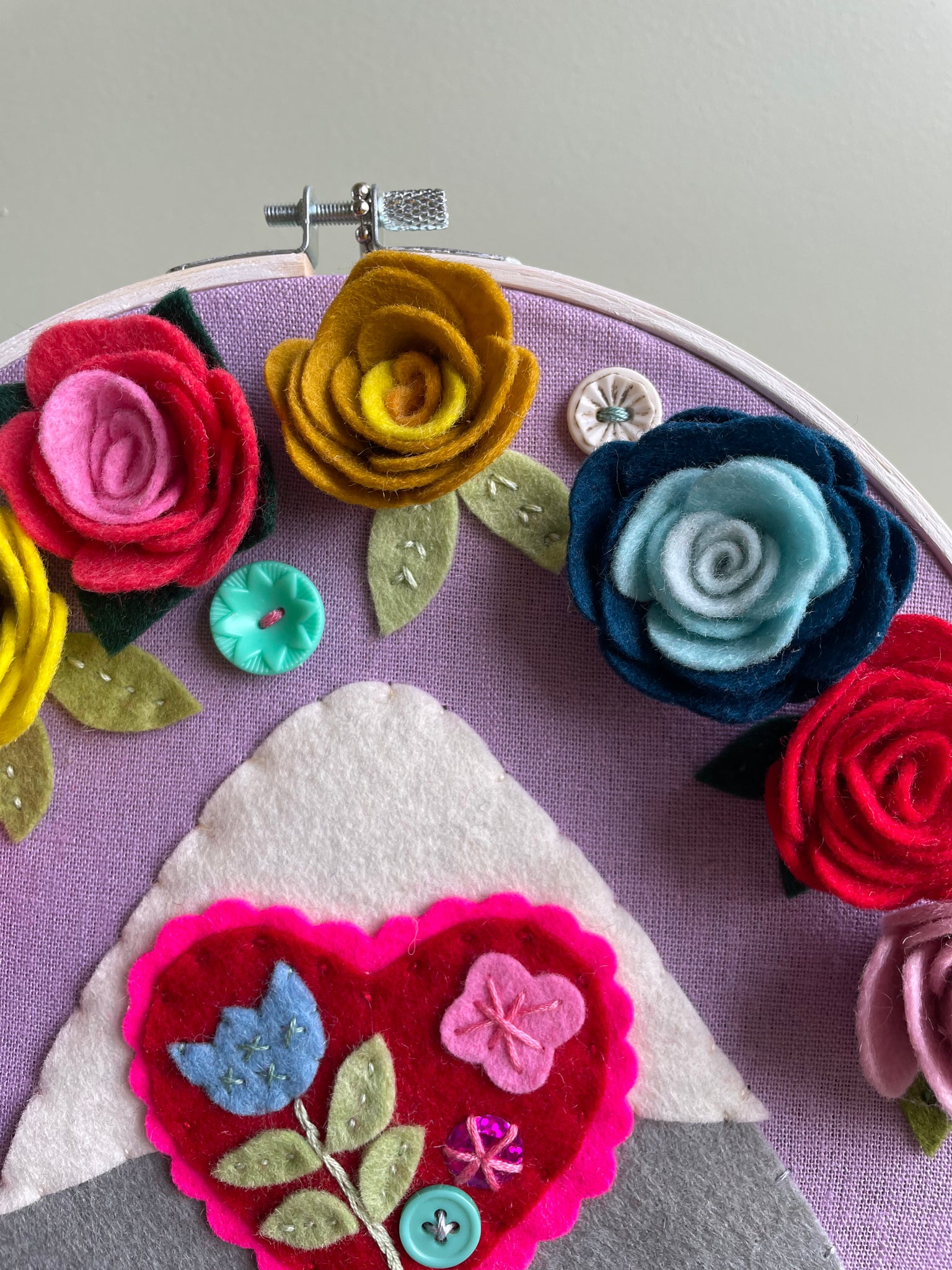 The Mountain Is Out - custom 10-inch hoop for Nora