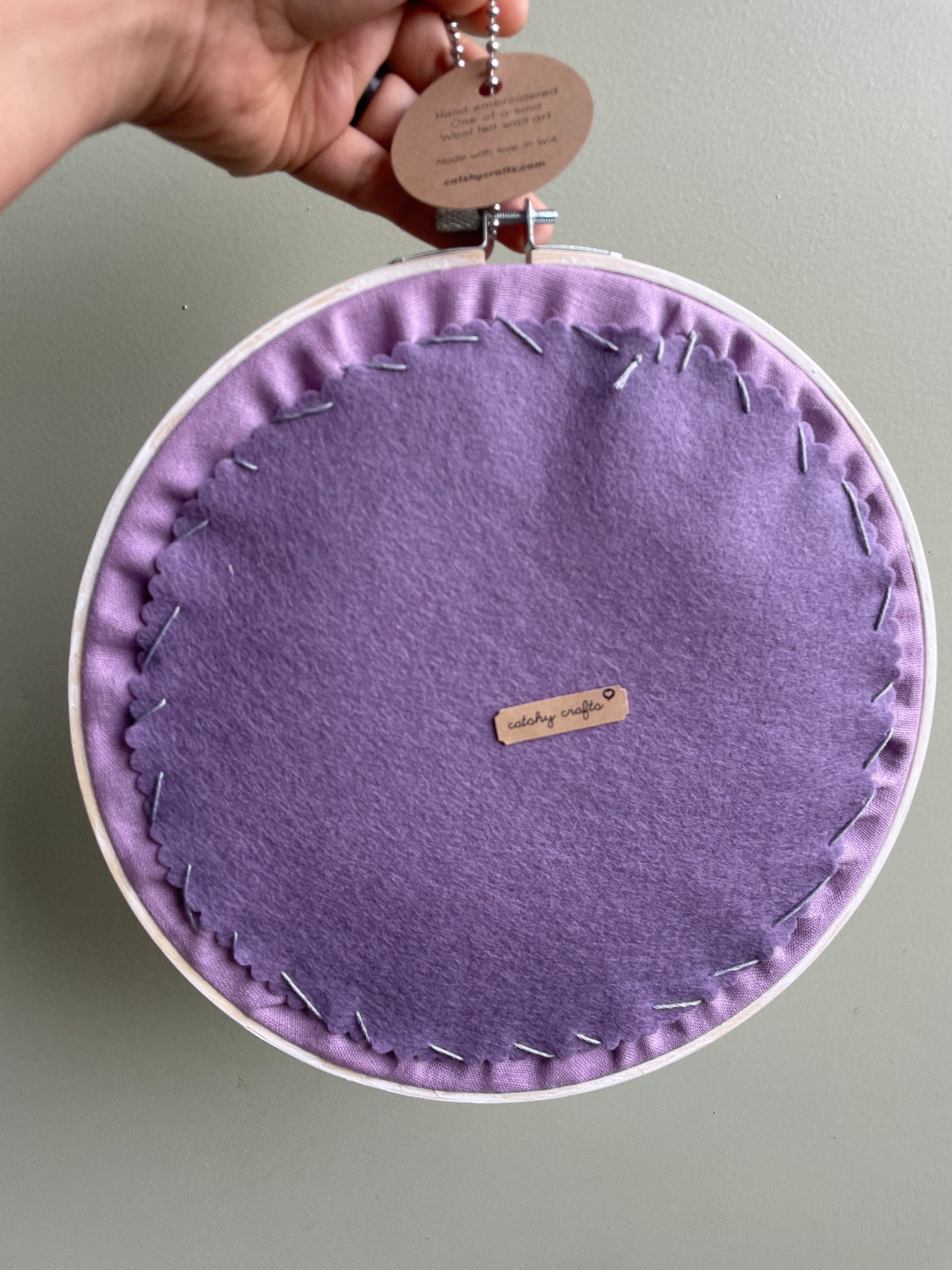 The Mountain Is Out - custom 10-inch hoop for Nora