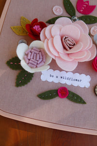 be a wildflower Original Felt Wall Art