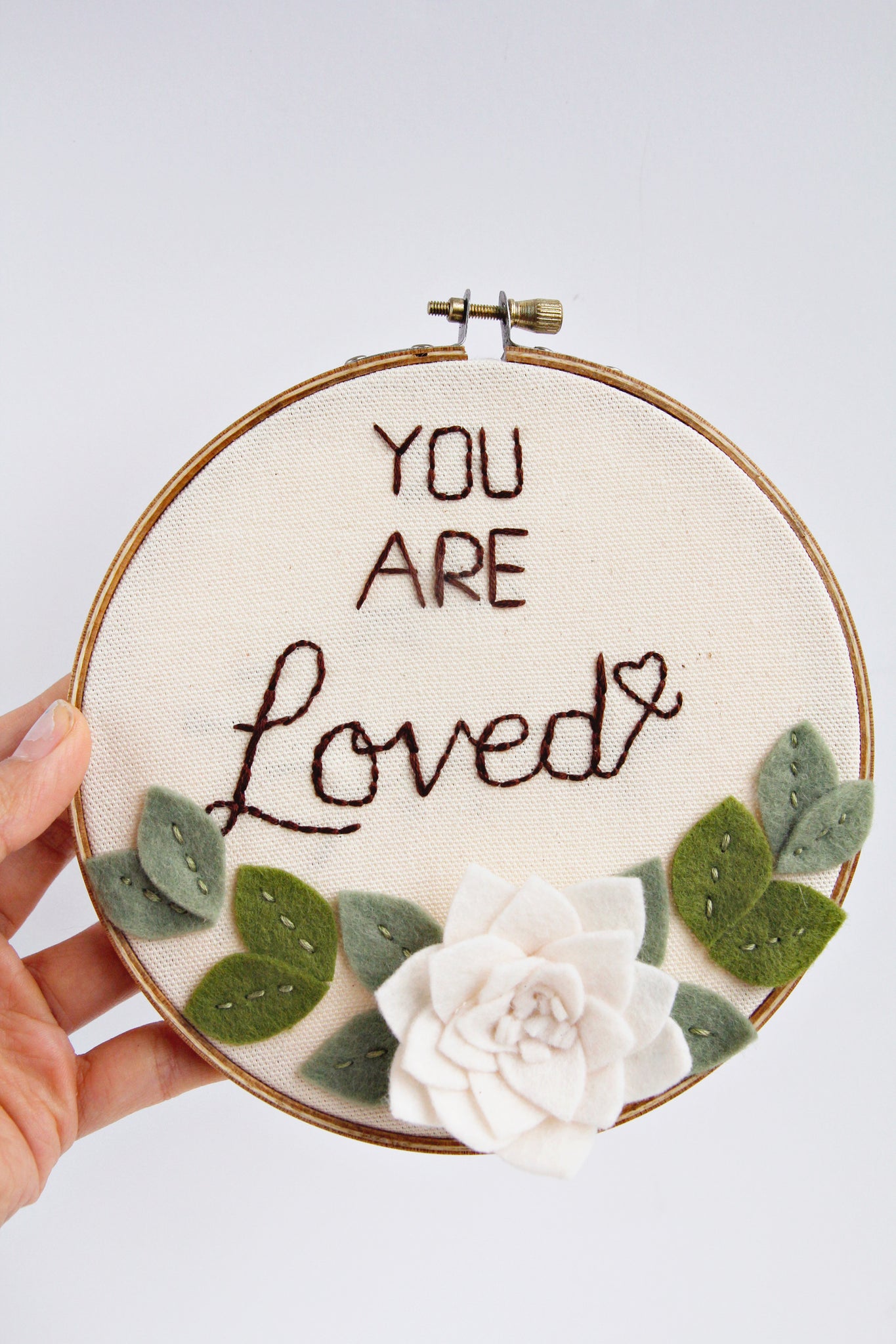You Are Loved Embroidery Hoop Art - 4 inch – Catshy Crafts