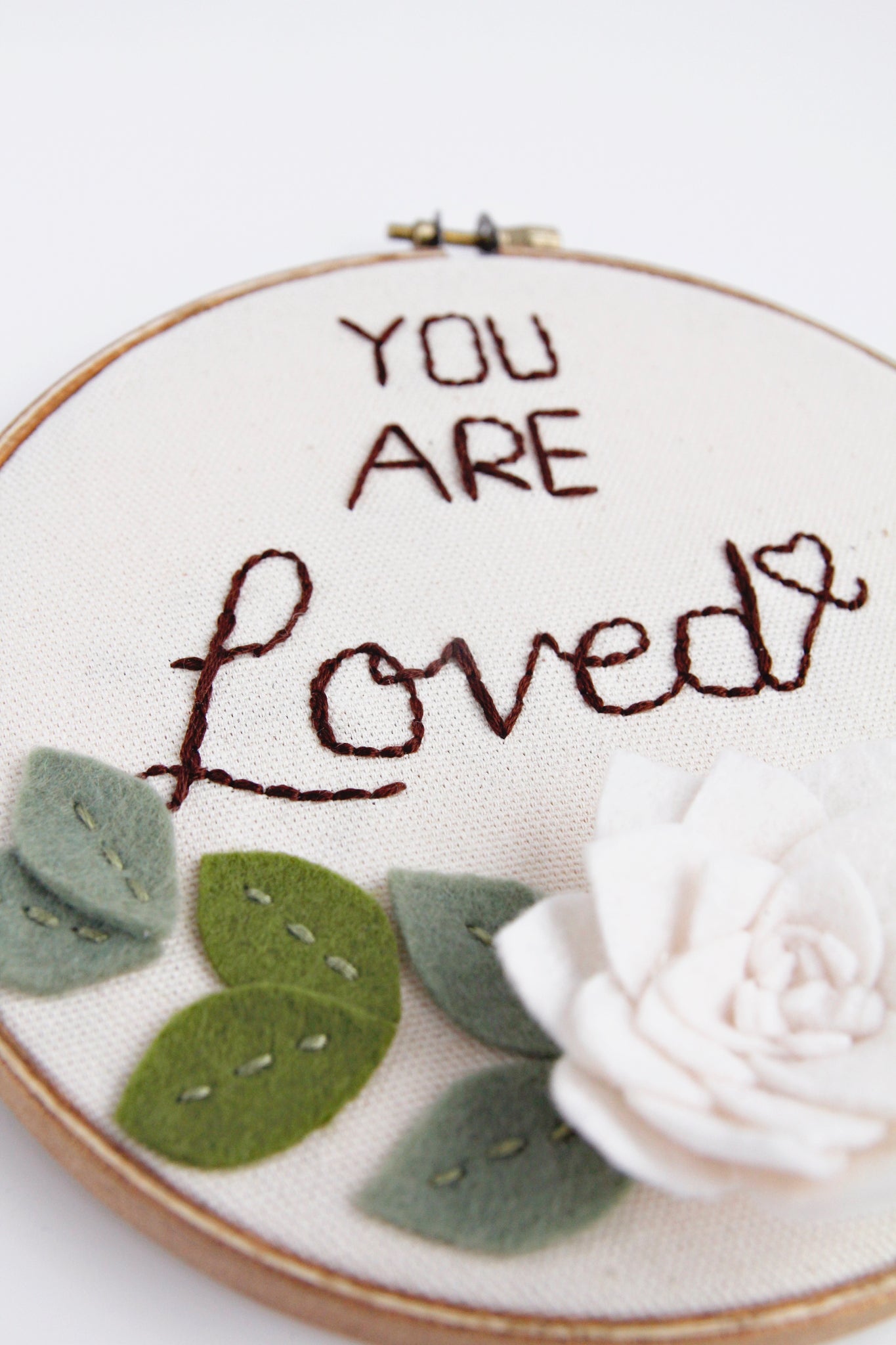 You Are Loved Embroidery Hoop Art - 4 inch – Catshy Crafts