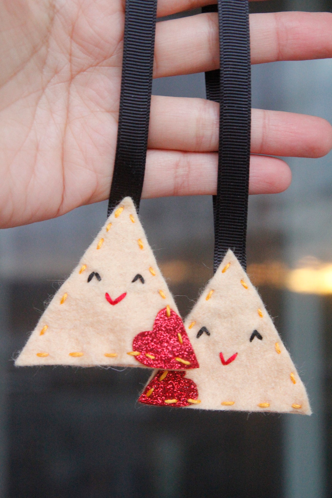 Felt Christmas Ornaments - Dumpling, Taco, Avocado, Chip or Sloth