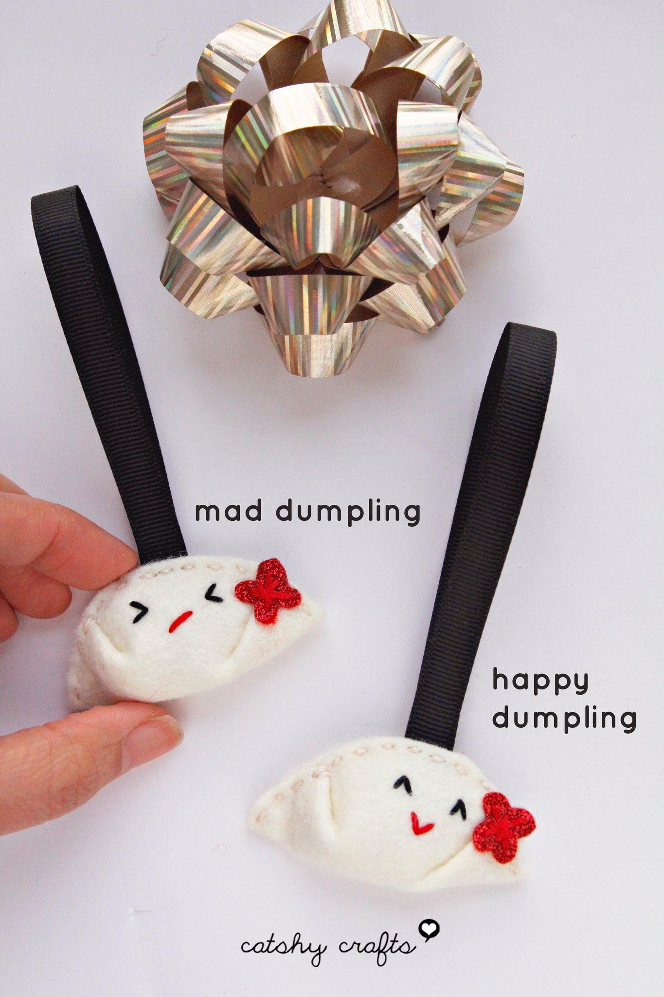 Felt Christmas Ornaments - Dumpling, Taco, Avocado, Chip or Sloth