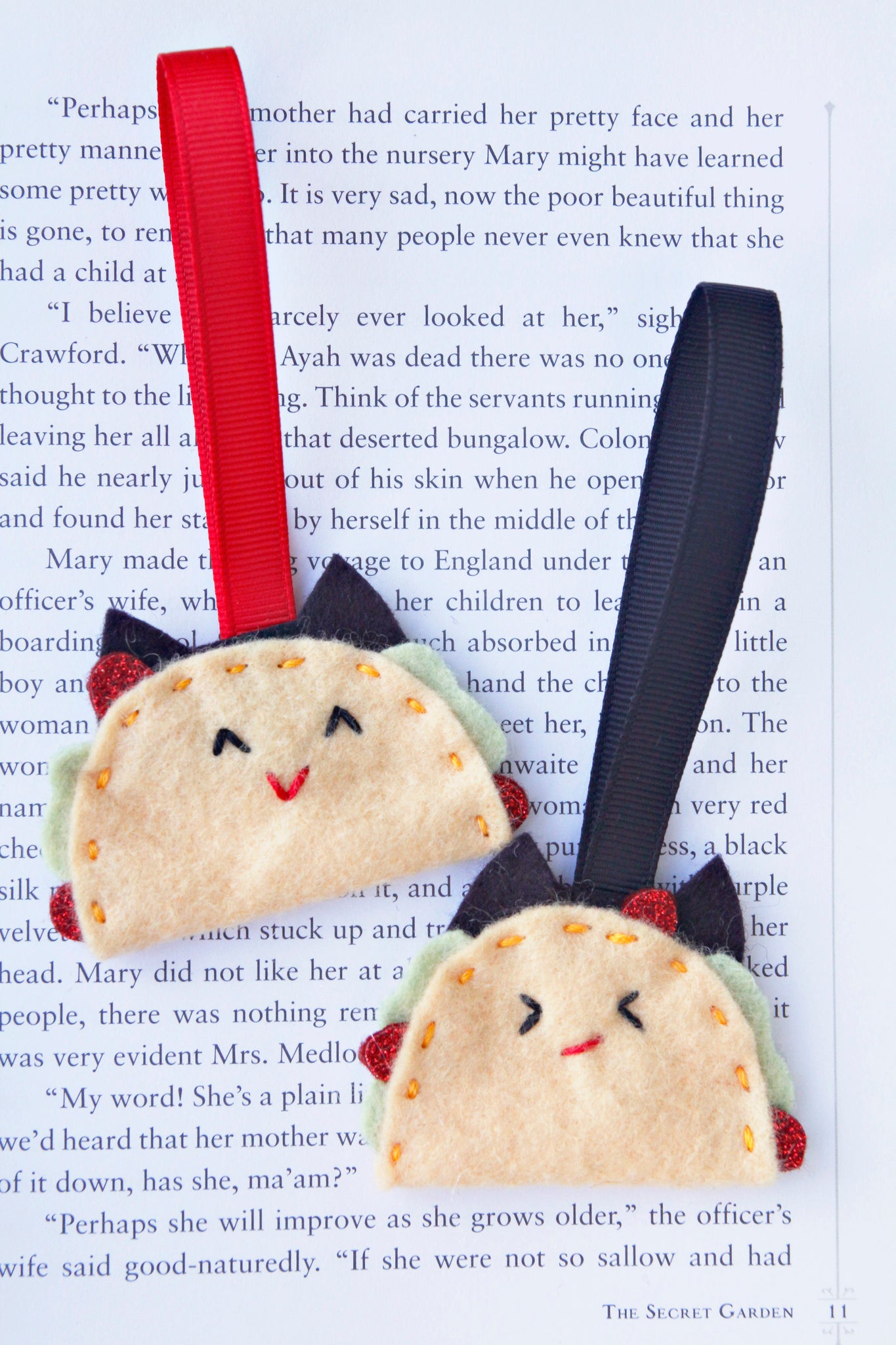 Felt Christmas Ornaments - Dumpling, Taco, Avocado, Chip or Sloth