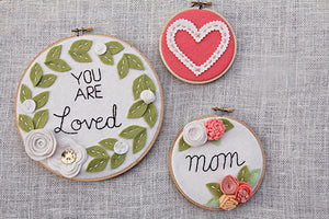 You Are Loved Embroidery Hoop Art - 4 inch – Catshy Crafts