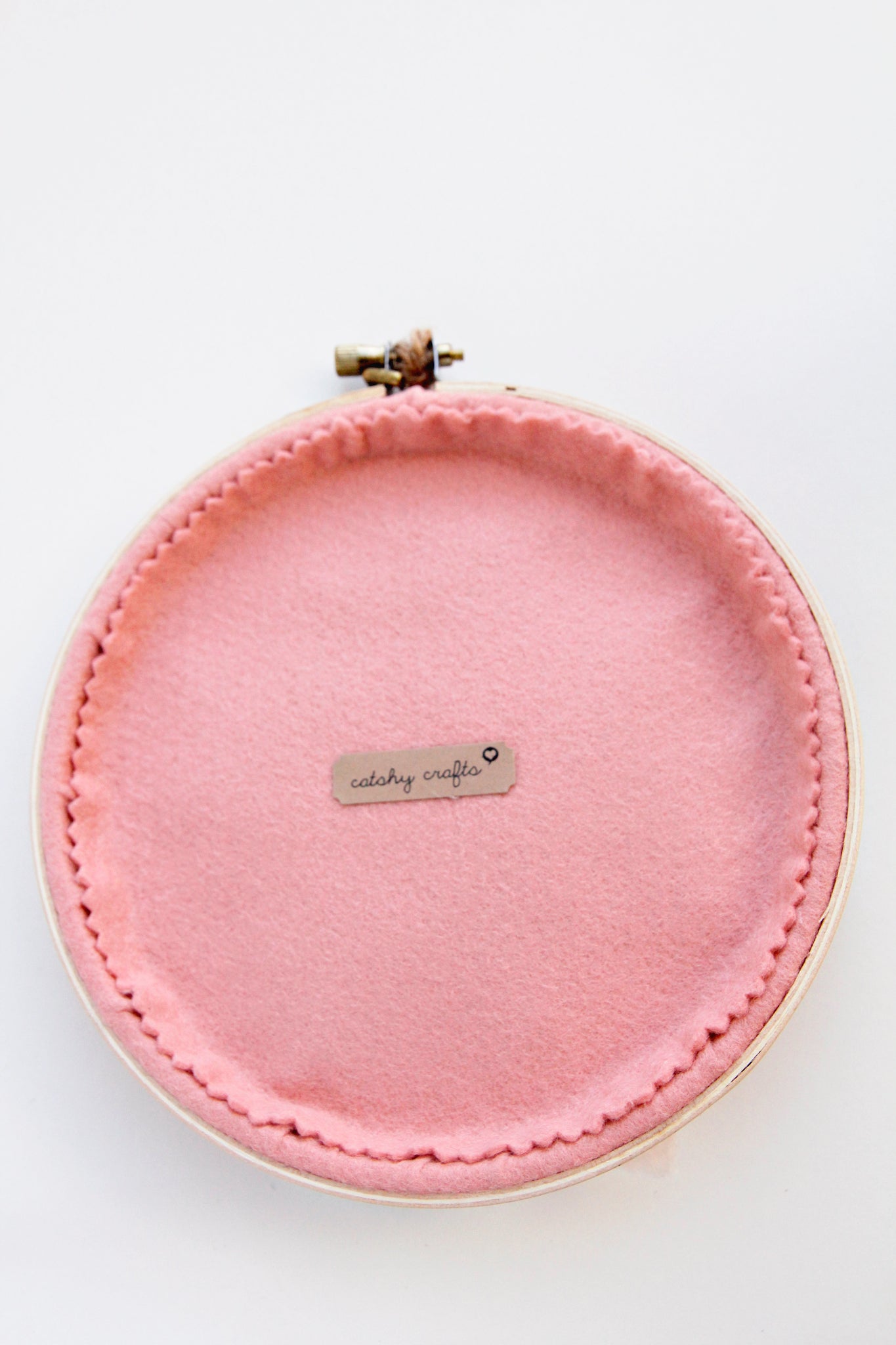 You Are Enough Felt Embroidered Wall Art with Felt Flowers